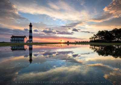 Sunrise Reflections at Bodie Island Lighthouse