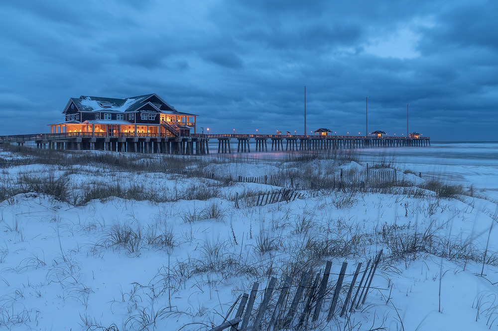 Snow Jennette's Pier Nags Head