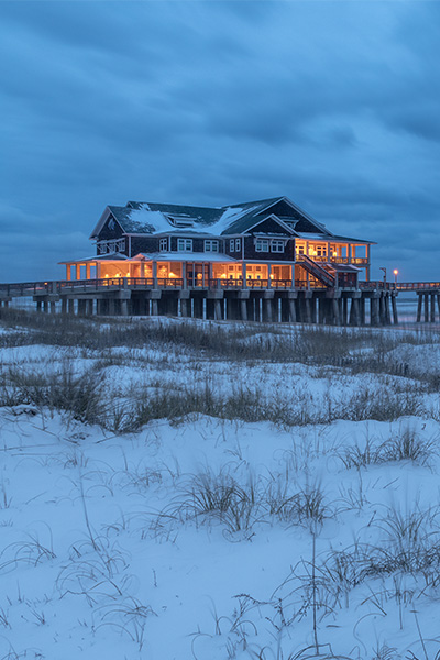 Jennette's Fishing Pier Snow